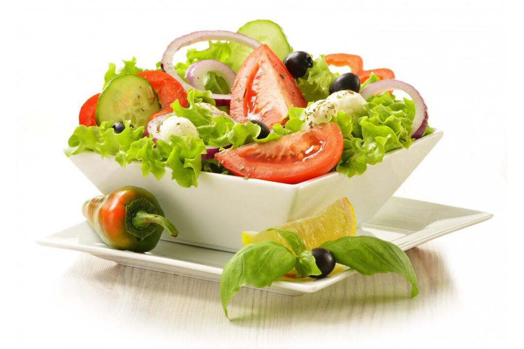 Les jours végétaux du régime chimique, vous pouvez préparer de délicieuses salades
