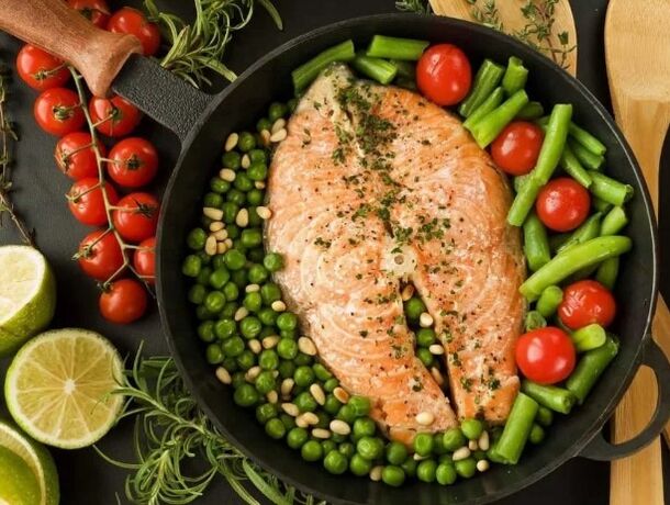 Poisson et légumes