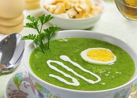 Soupe à la crème dans un régime protéiné