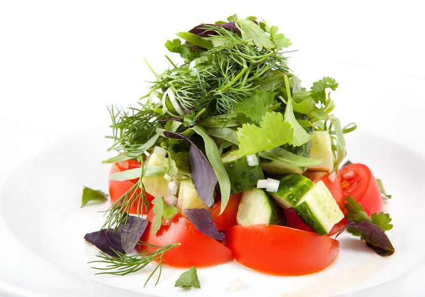 Salade de légumes pour régime hypoallergénique